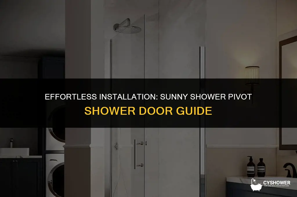 how to install sunny shower pivot shower door