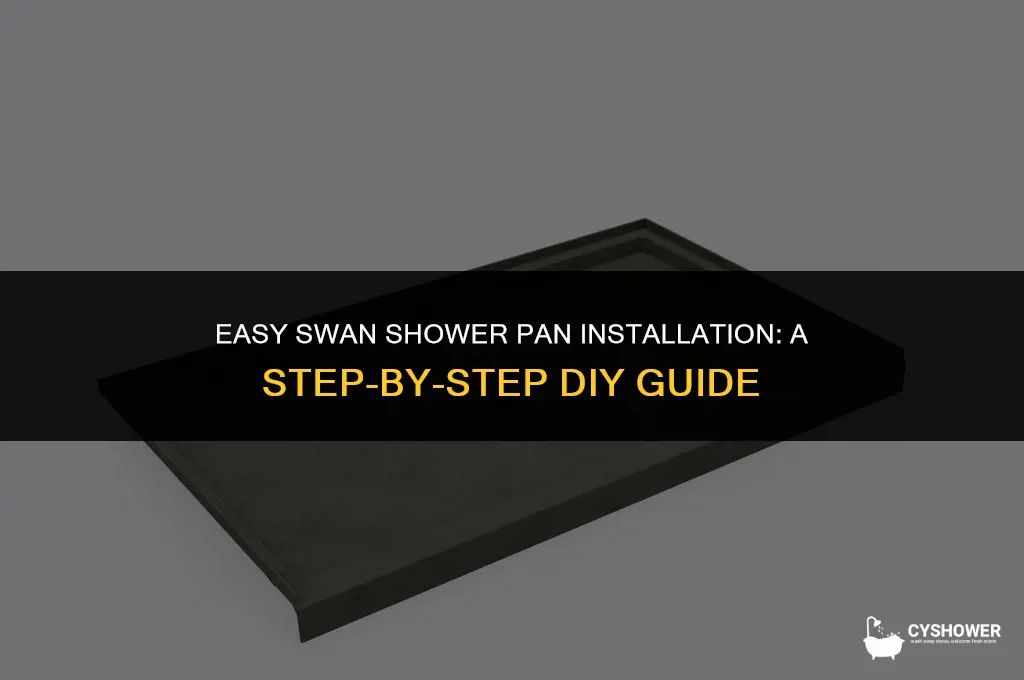 how to install swan shower pan