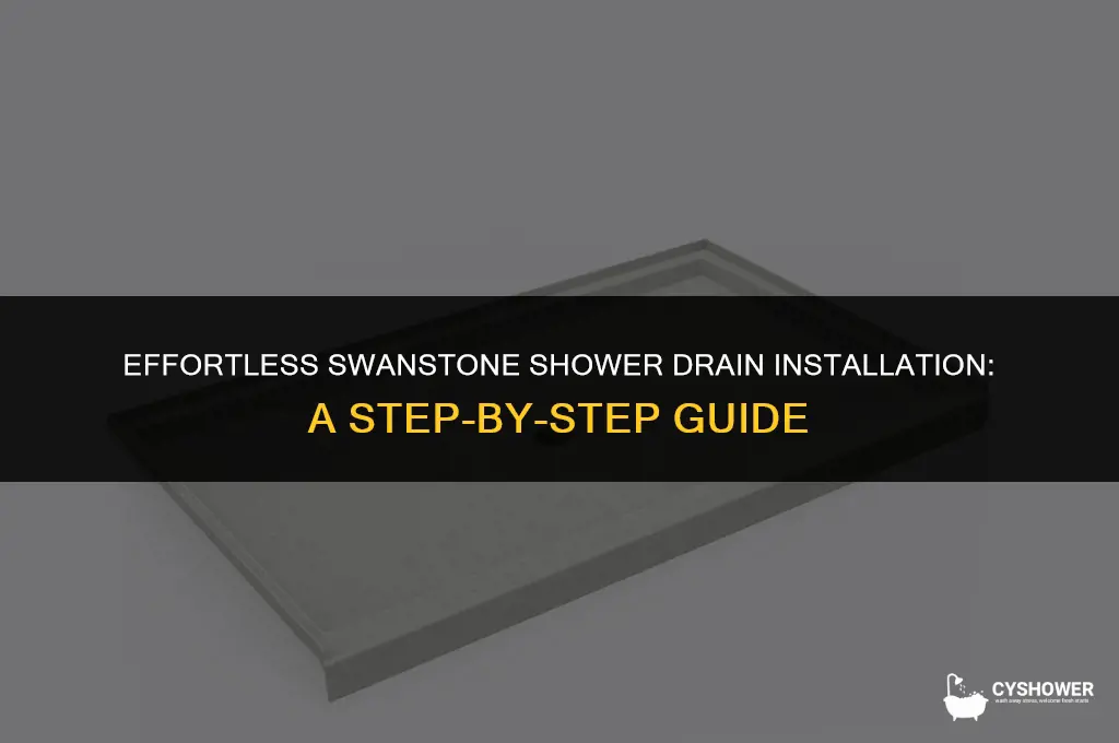 how to install swanstone shower drain