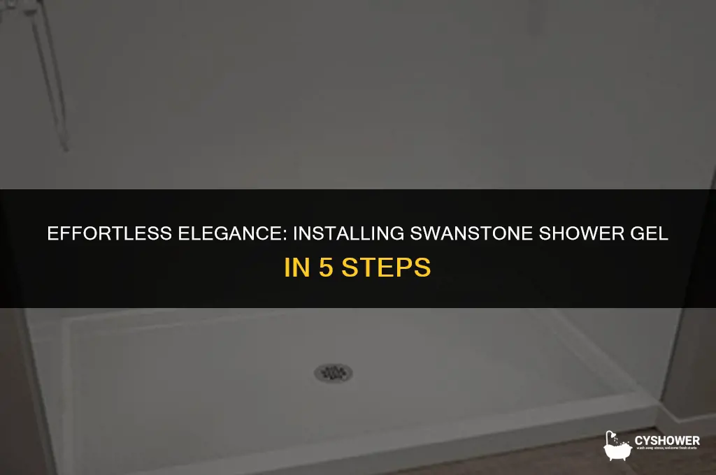 how to install swanstone shower gel
