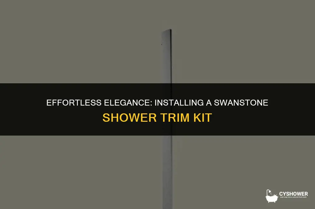 how to install swanstone shower trim kit