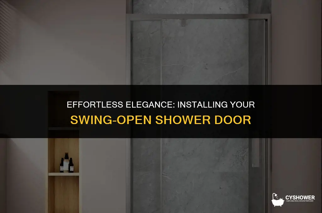how to install swing-open shower door