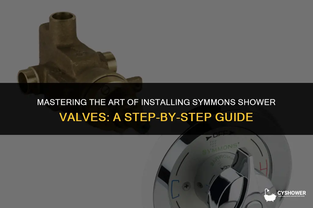 how to install symmons shower valve