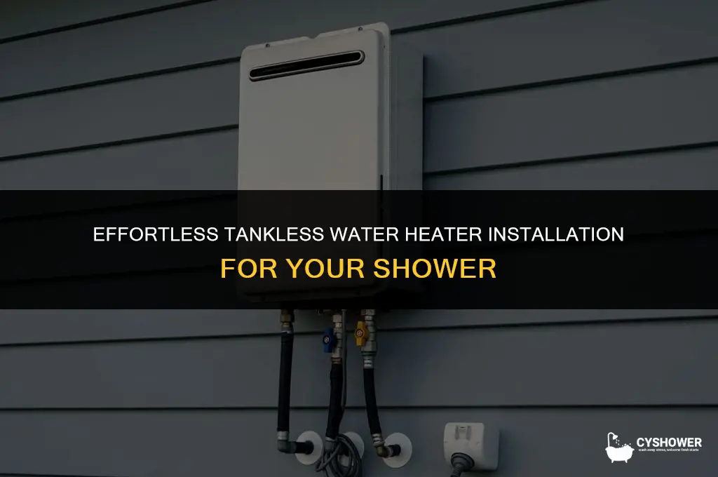 how to install tankless water heater for shower