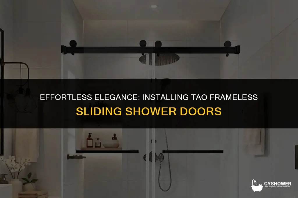 how to install tao frameless sliding shower door