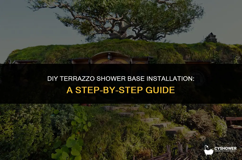 how to install terrazzo shower base