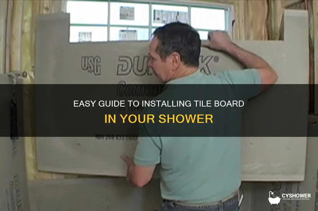 how to install tile board in shower