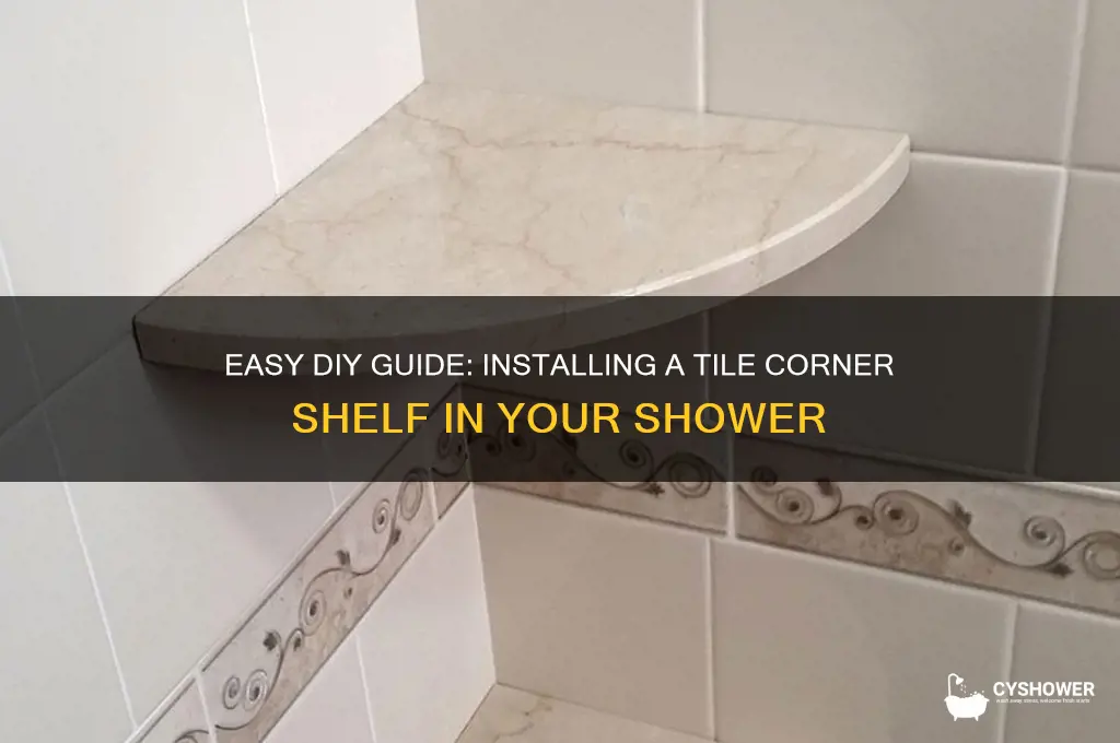 how to install tile corner shelf in shower