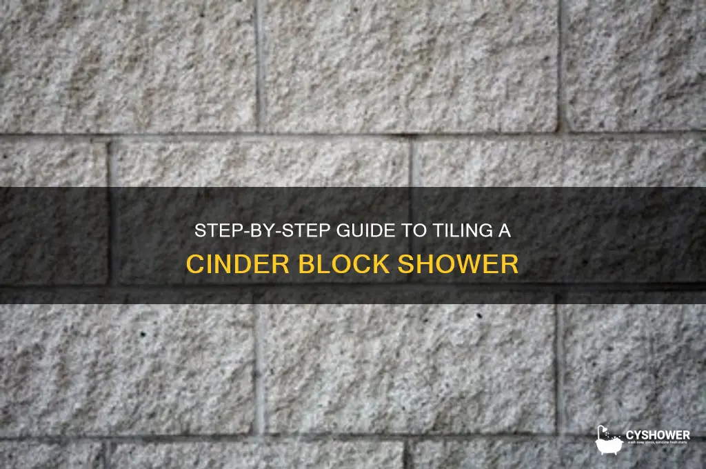 how to install tile in a cinder block shower