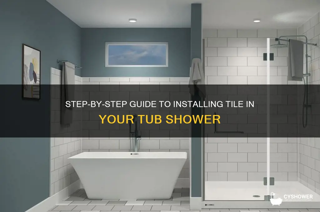 how to install tile in a tub shower