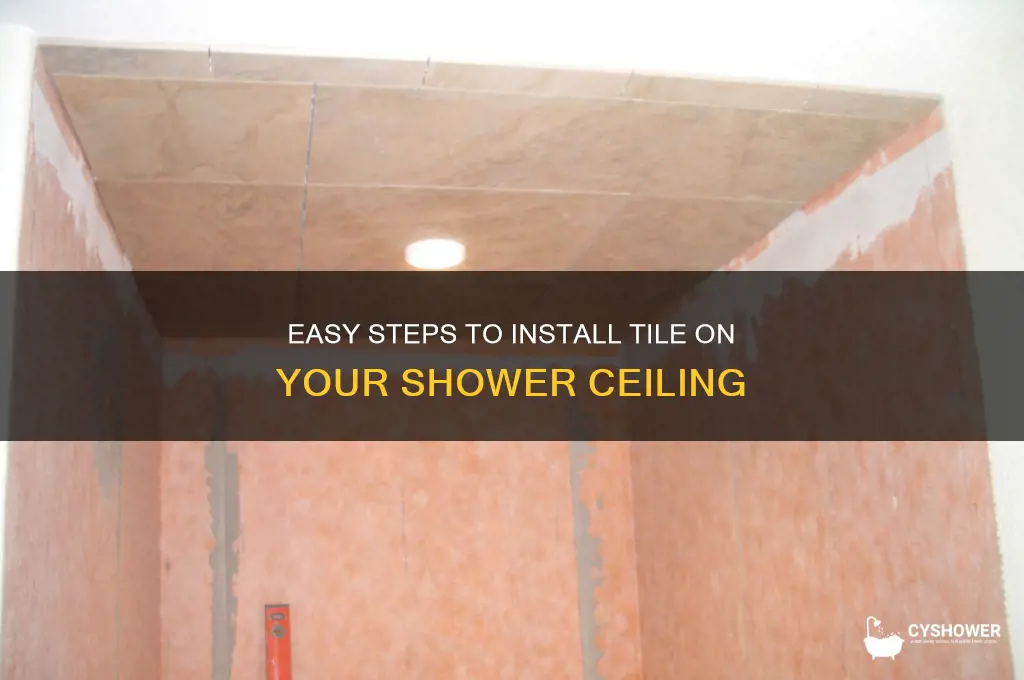 how to install tile in shower celing