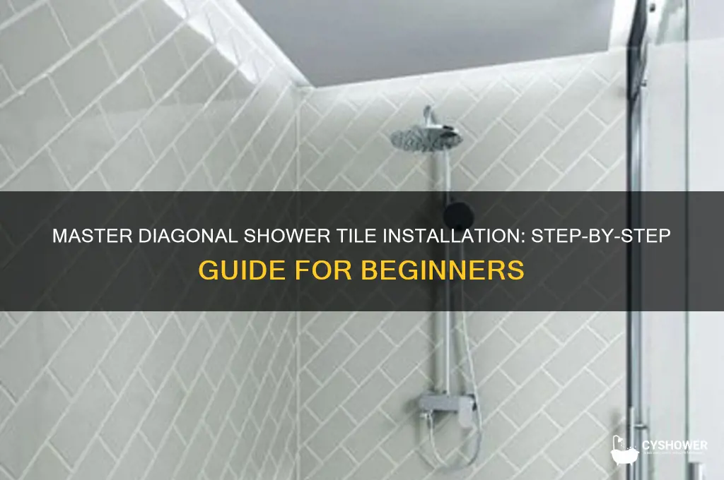 how to install tile in shower diagonal
