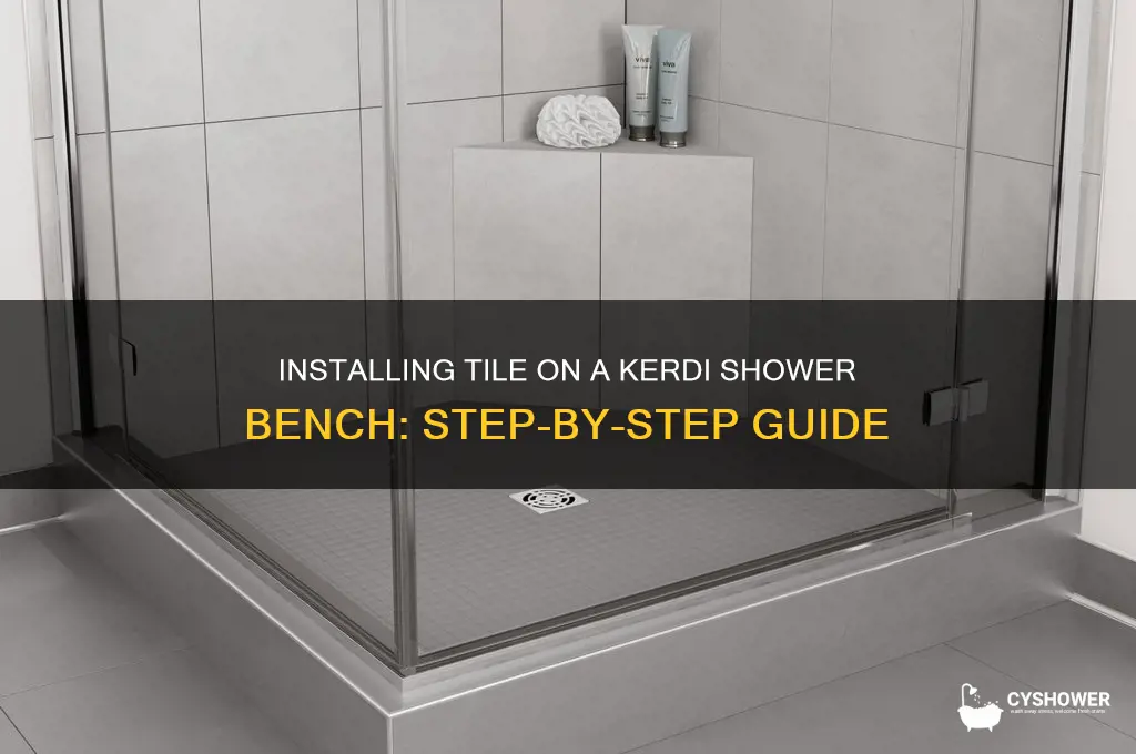 how to install tile on a kerdi shower bench