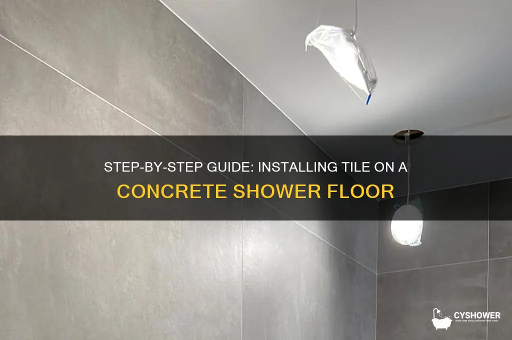 how to install tile on concrete shower floor