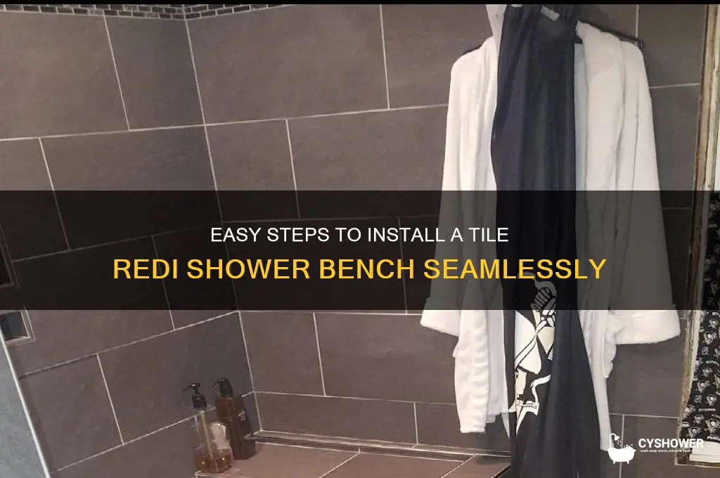 how to install tile redi shower bench