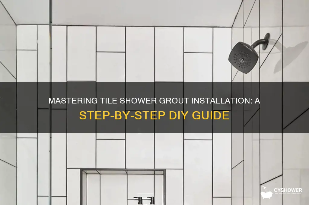 how to install tile shower grout