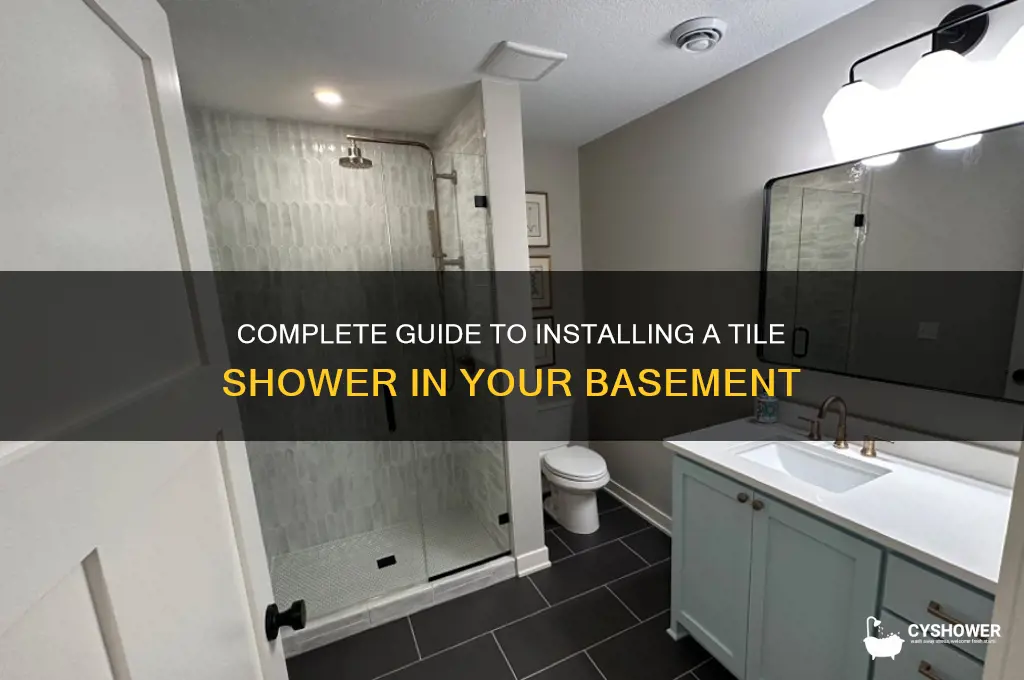how to install tile shower in basement