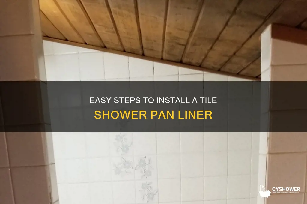 how to install tile shower pan liner