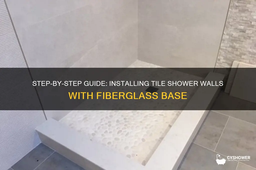 how to install tile shower walls with fiberglass base