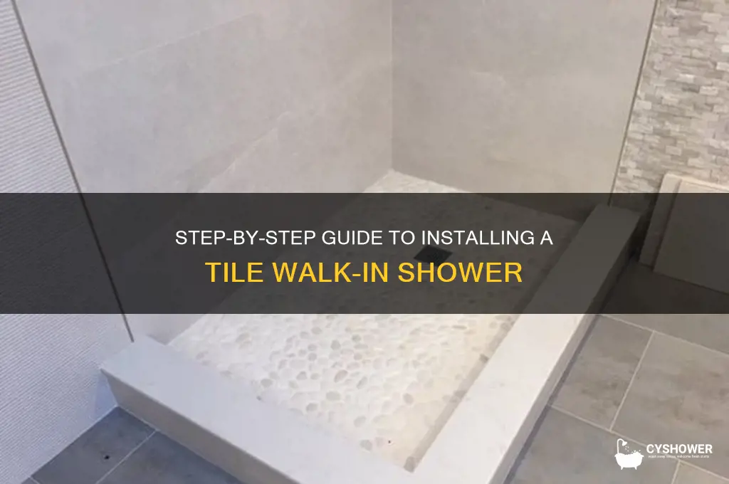 how to install tile walk in shower