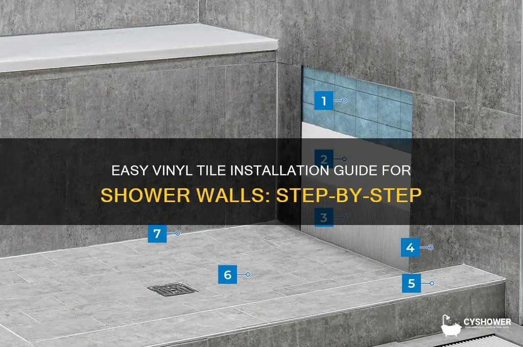 how to install vinyl tiles in shower wall