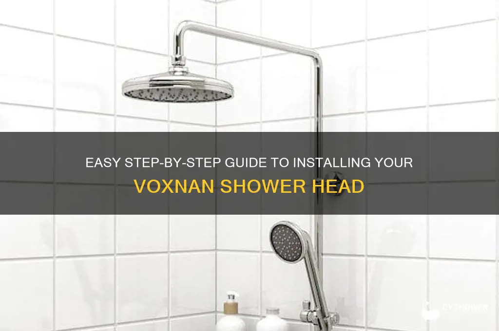 how to install voxnan shower head