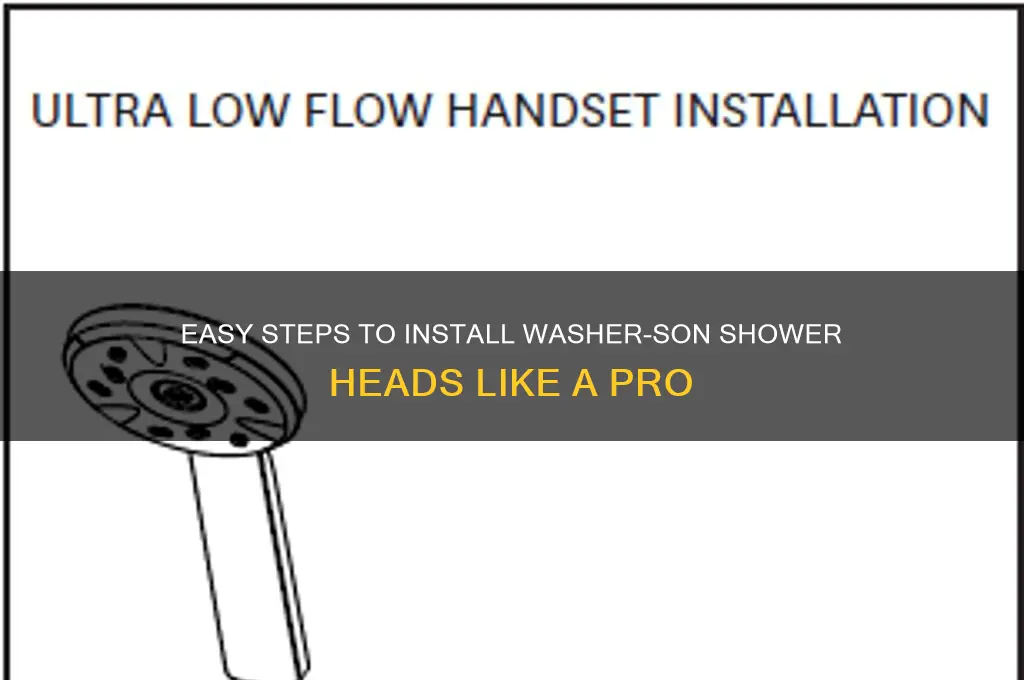 how to install washer son shower heads