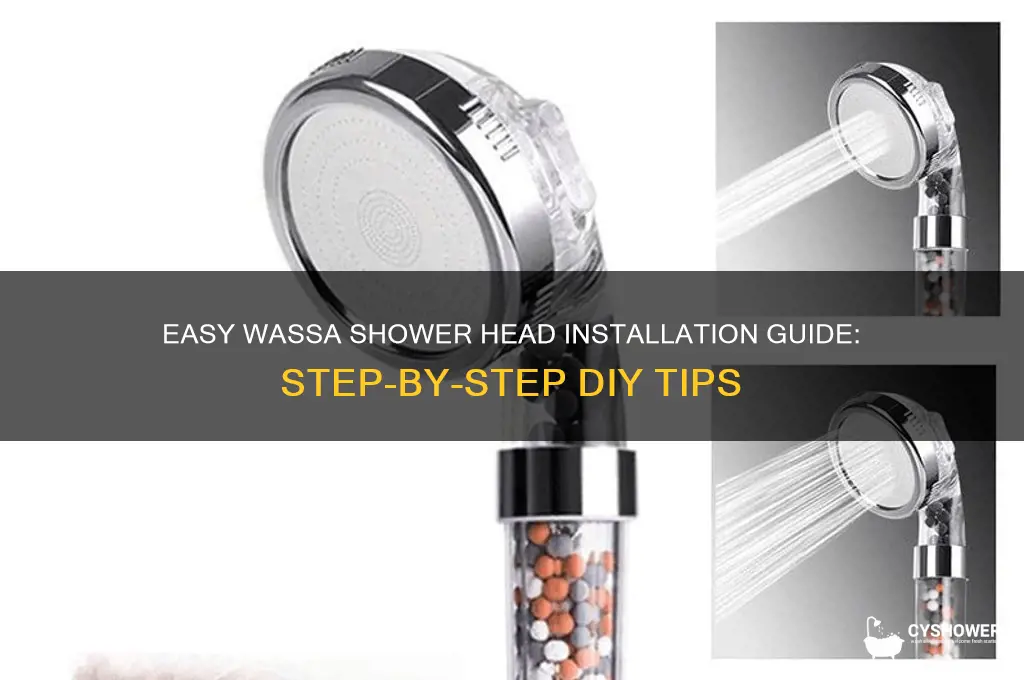 how to install wassa shower head