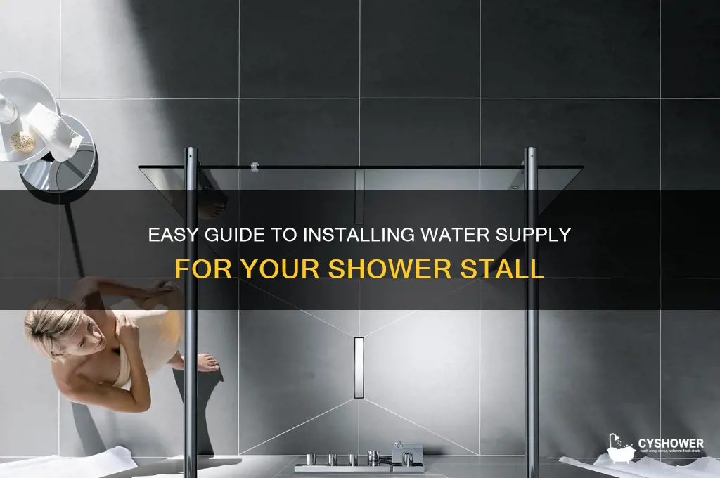 how to install water for a shower stall
