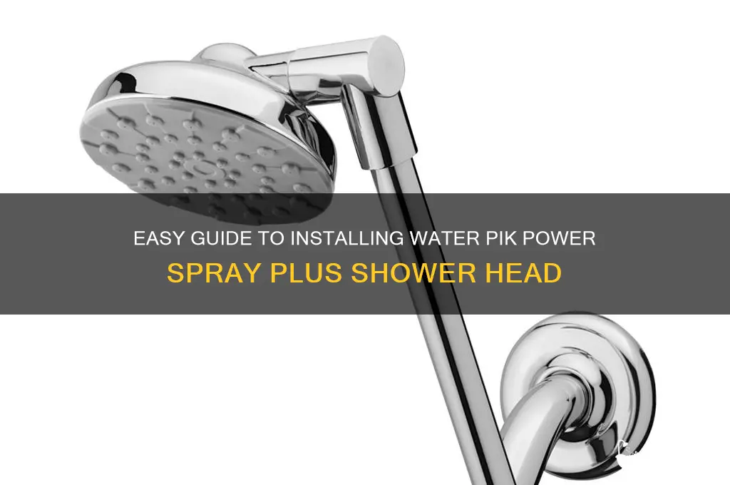 how to install water pik power spray plus shower head