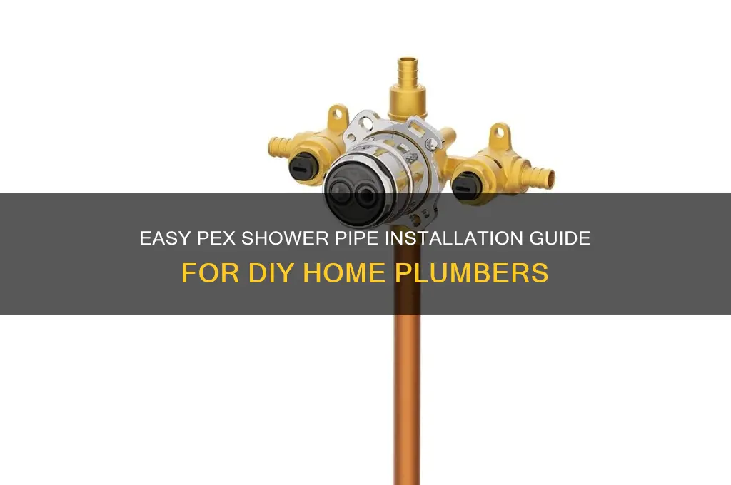 how to install water pipes for shower with pex