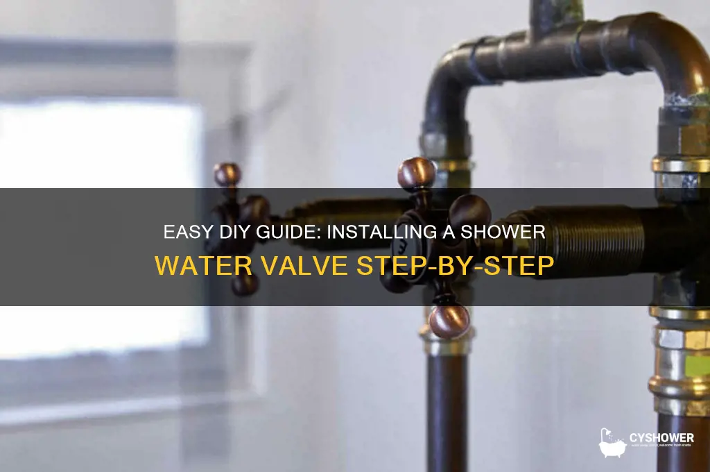 how to install water valve for shower
