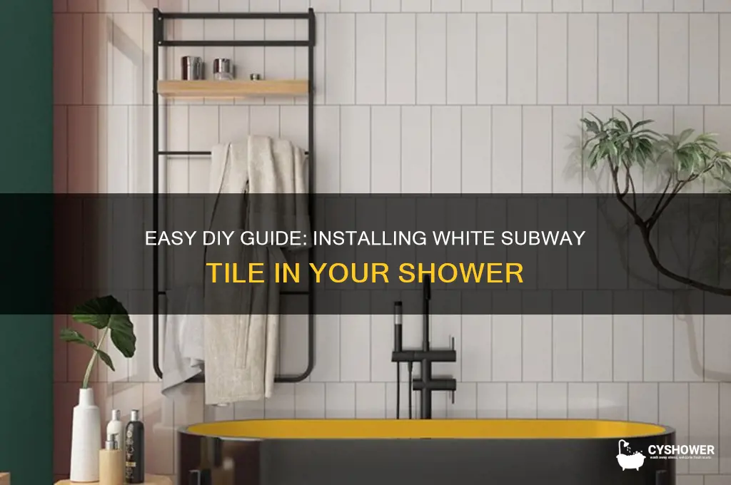 how to install white subway tile in shower