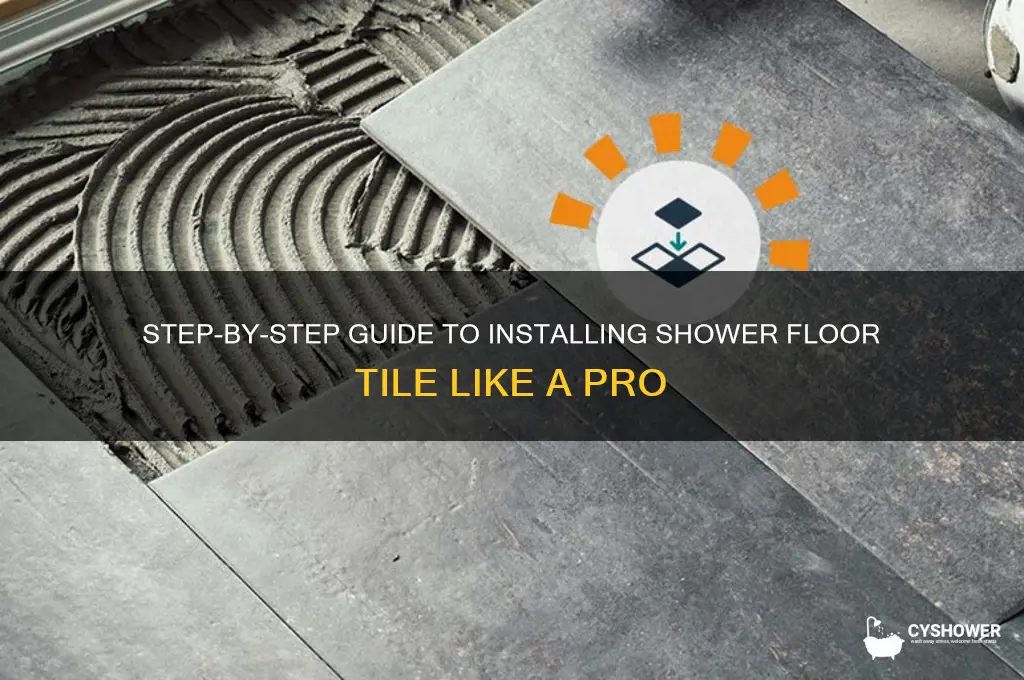 how to intall shower floor tile