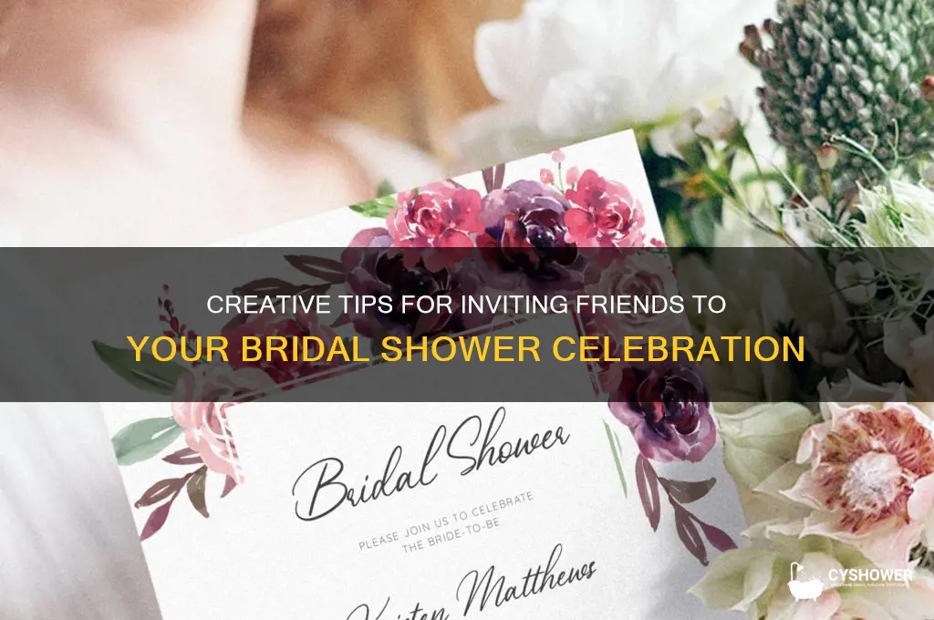 how to invite friends for bridal shower