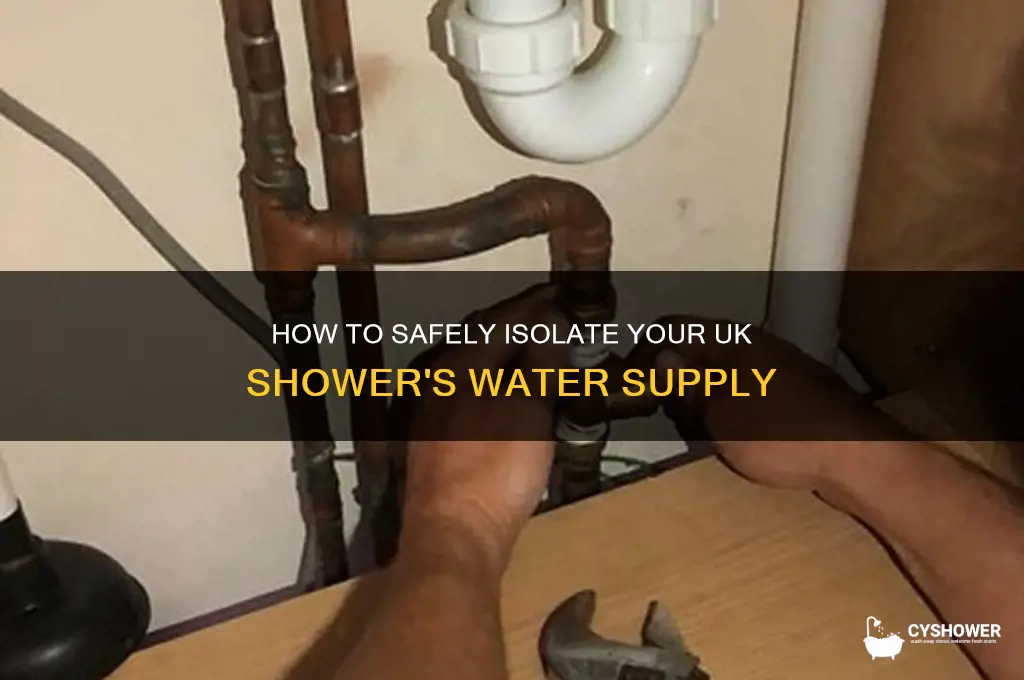 how to isolate water supply to shower uk