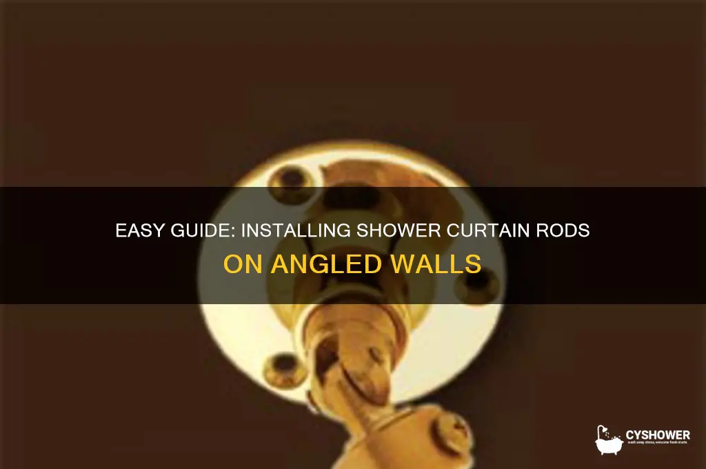 how to jang shower curtain rod on an angled wall