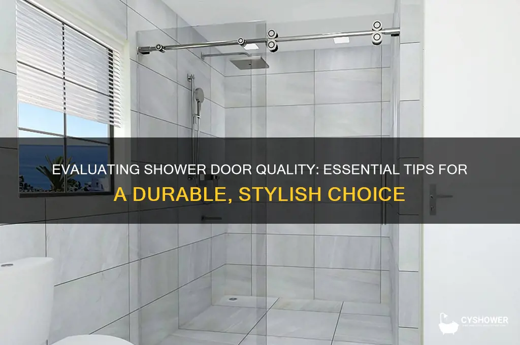 how to judge quality of shower door