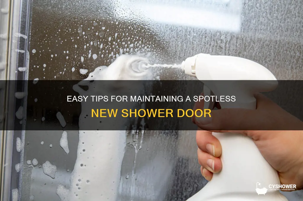 how to keep a new shower door cleaner