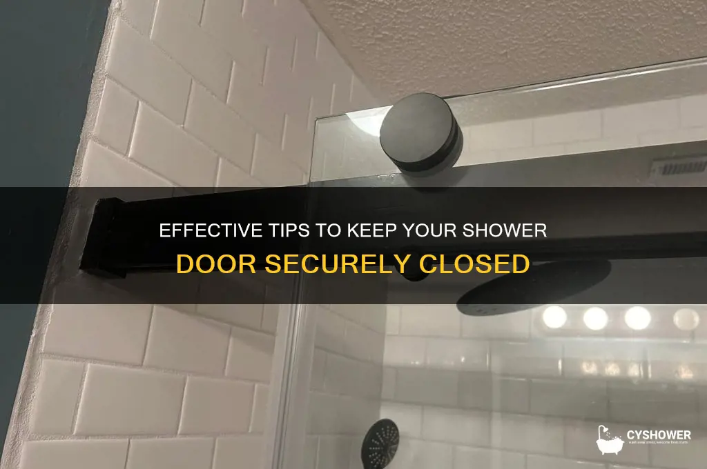 how to keep a shower door closed