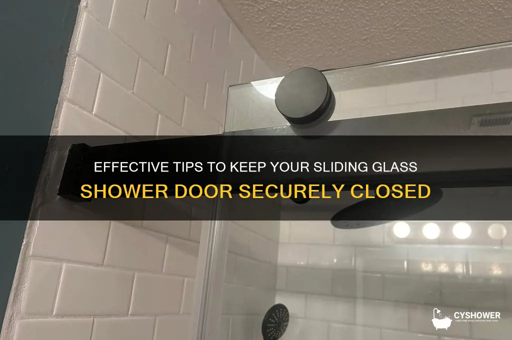 how to keep a sliding glass shower door closed