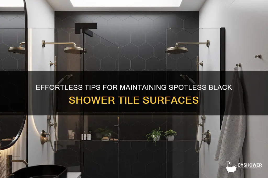 how to keep black shower tile clean