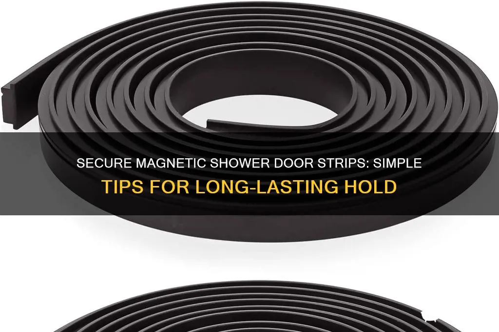 how to keep magnetic strip in shower door