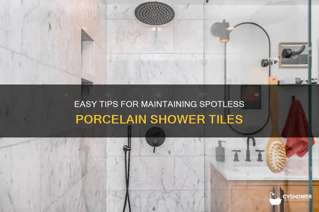 how to keep porcelain shower tiles clean