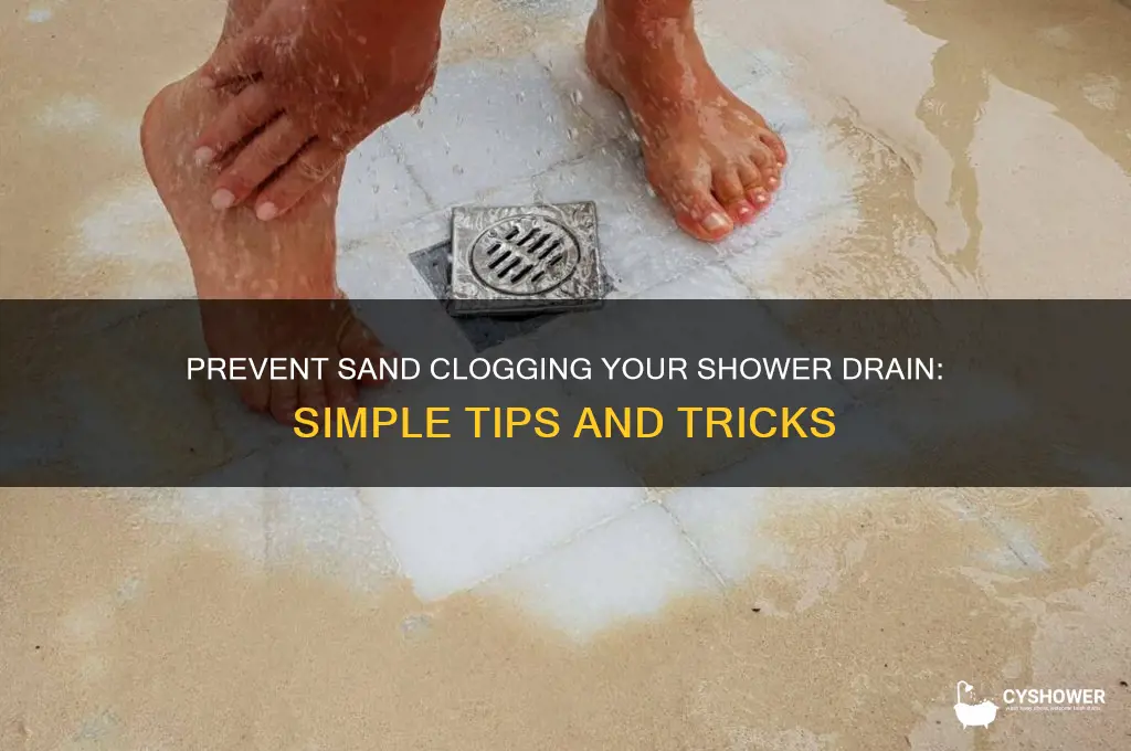 how to keep sand out of shower drain