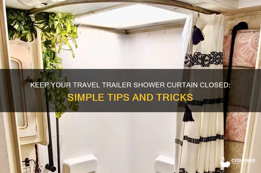 how to keep shower curtain closed in a travel trailer