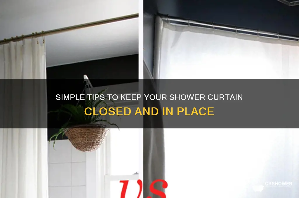 how to keep shower curtain closed
