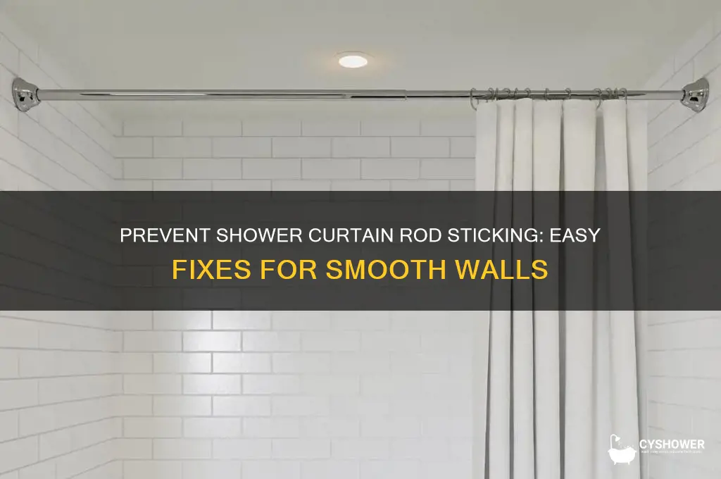 how to keep shower curtain rod from sticking to walls
