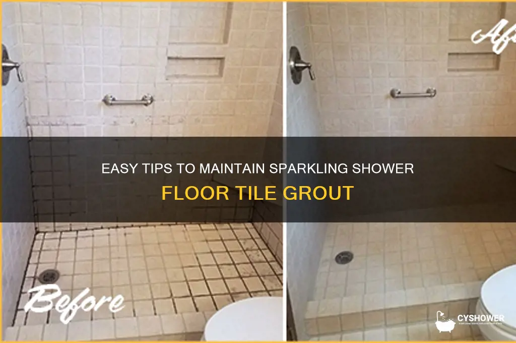 how to keep shower floor tile grout clean