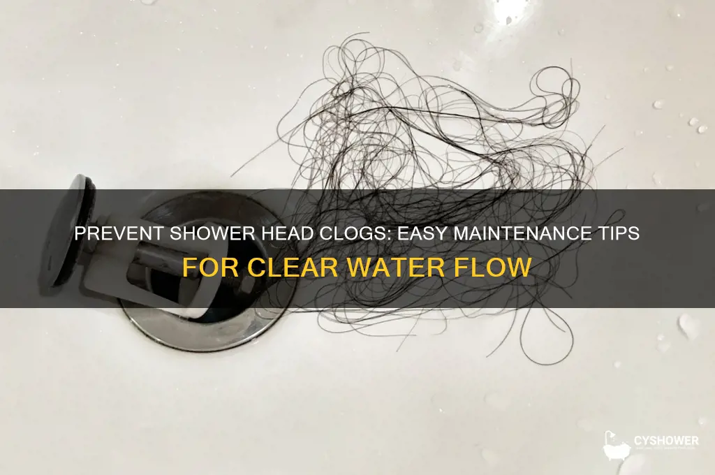 how to keep shower head from clogging